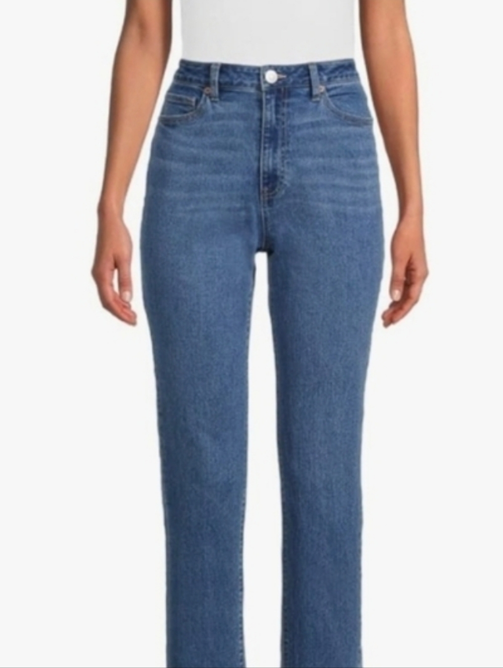 No Boundaries Juniors High Rise Mom Ankle Jeans Medium Wash Size 1
